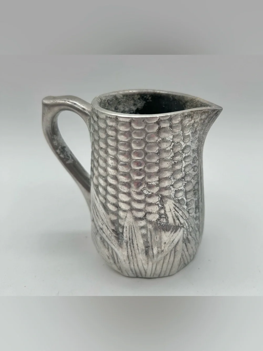 Vintage Wilton Armetale Small Pewter Creamer Corn Cob Design 3.5